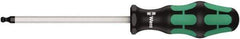 Wera - 2-1/2" Hex Ball End Driver - 4" Bade Length, Ergonomic Cushion Grip Handle, 181mm OAL - Eagle Tool & Supply