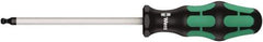 Wera - 3/8" Hex Ball End Driver - 6" Bade Length, Ergonomic Cushion Grip Handle, 262mm OAL - Eagle Tool & Supply