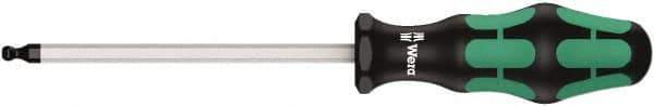 Wera - 5/32" Hex Ball End Driver - 4" Bade Length, Ergonomic Cushion Grip Handle, 198mm OAL - Eagle Tool & Supply