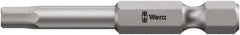 Wera - 7/32" Hex Bit - 1/4" Hex Drive, 3-1/2" OAL - Eagle Tool & Supply