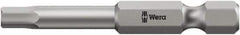 Wera - 5/32" Hex Bit - 1/4" Hex Drive, 3-1/2" OAL - Eagle Tool & Supply