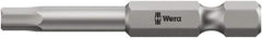 Wera - 9/64" Hex Bit - 1/4" Hex Drive, 3-1/2" OAL - Eagle Tool & Supply