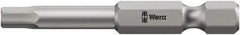 Wera - 2.5mm Hex Bit - 1/4" Hex Drive, 3-1/2" OAL - Eagle Tool & Supply