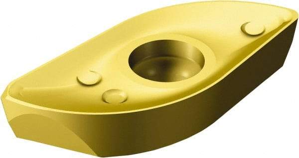 Sandvik Coromant - R2163006 MM Grade 1025 Carbide Milling Insert - TiCN/TiN Finish, 6.35mm Thick - Eagle Tool & Supply