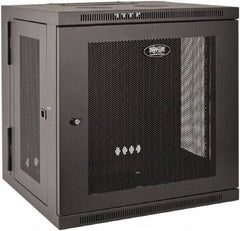 Tripp-Lite - 23-1/2" Overall Width x 12" Rack Height x 21-5/8" Overall Depth Data Cable Enclosure - 200 Lb Capacity, Black - Eagle Tool & Supply