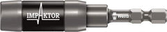 Wera - 1/4" Hex Bit Holder - 1/4" Hex Drive, 3" OAL - Eagle Tool & Supply