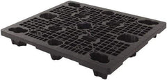LEWISBins+ - 40.2" Long x 48.2" & Wide x 5-3/4" High Polypropylene Nestable Pallet - 12,000 Lb Static Capacity, Black - Eagle Tool & Supply