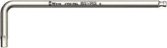 Wera - 2mm Hex, Long Arm, Hex Key - 101mm OAL, Metric System of Measurement - Eagle Tool & Supply