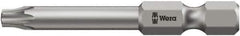 Wera - 1/4" Drive T15 Torx Plus Screwdriver Bit - 2" OAL, Tamper Resistant Bit - Eagle Tool & Supply