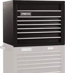 Proto - 6 Drawer Top Tool Chest - 34" Wide x 25-1/4" Deep x 27" High, Steel, Black - Eagle Tool & Supply