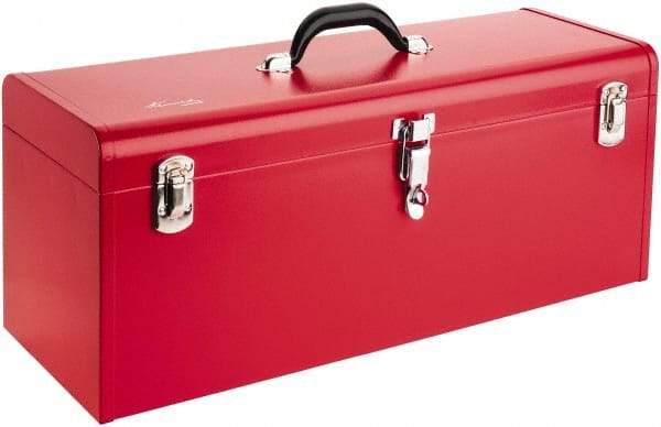 Kennedy - 1 Tray Tool Box - 24-1/8" Wide x 8-5/8" Deep x 9-3/4" High, Steel, Red - Eagle Tool & Supply