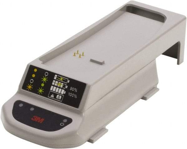 3M - Battery Charger Cradle - Gray/Black, For PAPR Systems, Compatible with 3M TR-600 - Eagle Tool & Supply