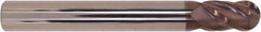 Millstar - 12mm Diam, 24mm LOC, 4 Flute Solid Carbide Ball End Mill - HSN Finish, Single End, 100mm OAL, 12mm Shank Diam - Eagle Tool & Supply