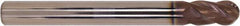 Millstar - 10mm Diam, 20mm LOC, 4 Flute Solid Carbide Ball End Mill - HSN Finish, Single End, 100mm OAL, 10mm Shank Diam - Eagle Tool & Supply