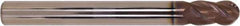 Millstar - 3/8" Diam, 3/4" LOC, 4 Flute Solid Carbide Ball End Mill - HSN Finish, Single End, 3-1/2" OAL, 3/8" Shank Diam - Eagle Tool & Supply