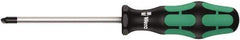 Wera - 3-1/8" Blade Length Tri-Point Screwdriver - Eagle Tool & Supply