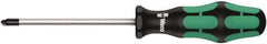 Wera - 3-1/8" Blade Length Tri-Point Screwdriver - Eagle Tool & Supply