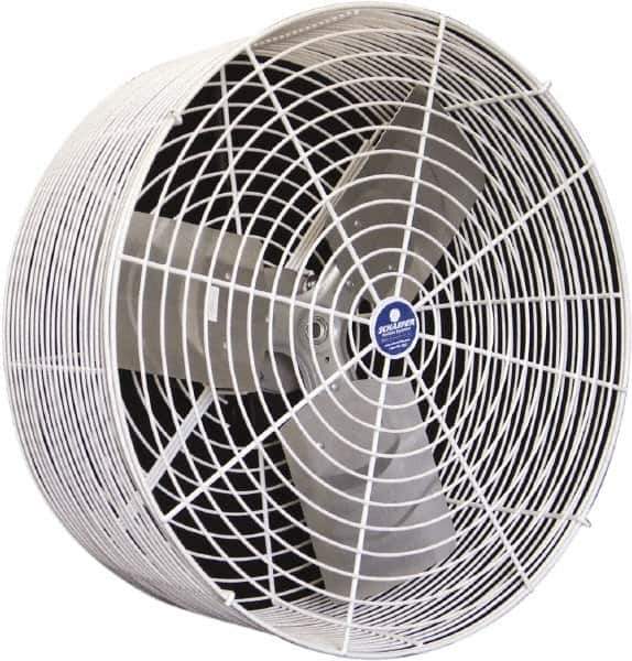 Schaefer Ventilation Equipment - 20" Blade, 1/2 hp, 5,830 CFM, Industrial Circulation Fan - Ceiling Mount, 1 Speed - Eagle Tool & Supply