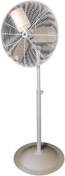 Schaefer Ventilation Equipment - 20" Blade, 1/4 hp, 3,400 & 4,100 CFM, Oscillating Industrial Circulation Fan - Pedestal, 2 Speed - Eagle Tool & Supply