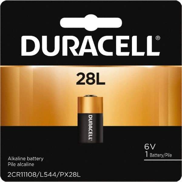 Duracell - Size 28L, Lithium, 1 Pack, Standard Battery - 6 Volts, Button Tab Terminal, 2CR11108, ANSI 1406LC Regulated - Eagle Tool & Supply