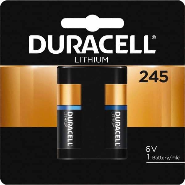 Duracell - Size 245, Lithium, 1 Pack, Button & Coin Cell Battery - 6 Volts, Flat Terminal, 2CR5, ANSI 5032LC Regulated - Eagle Tool & Supply