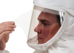 3M - Multi-Layer Peel-Off Visor Cover - Clear, For PAPR Systems, Compatible with S-600, S-700 & S-800 Series Hoods - Eagle Tool & Supply