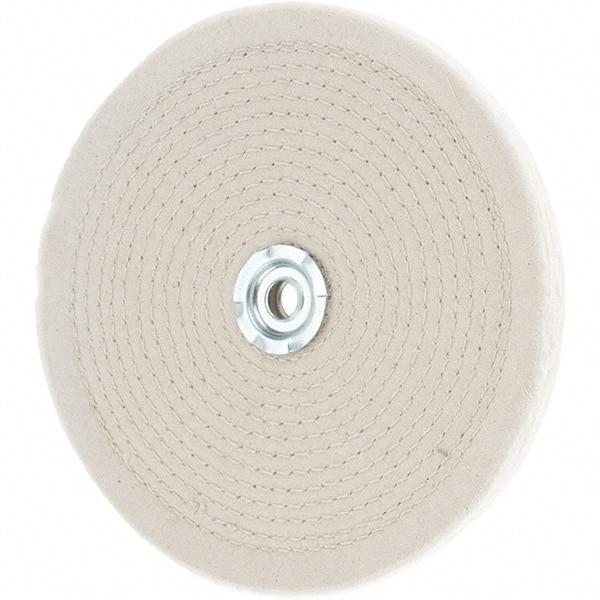 Value Collection - 8" Diam x 1/2" Thick Unmounted Buffing Wheel - 50 Ply, Polishing, 1" Arbor Hole, Hard Density - Eagle Tool & Supply