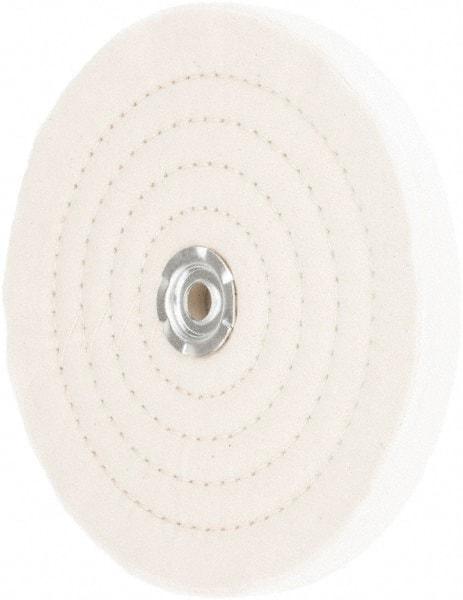 Value Collection - 8" Diam x 3/4" Thick Unmounted Buffing Wheel - 60 Ply, Polishing, 1" Arbor Hole, Medium Density - Eagle Tool & Supply
