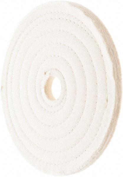Value Collection - 7" Diam x 1/2" Thick Unmounted Buffing Wheel - 50 Ply, Polishing, 1" Arbor Hole, Hard Density - Eagle Tool & Supply