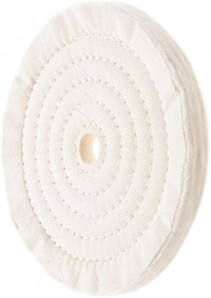 Value Collection - 8" Diam x 1/2" Thick Unmounted Buffing Wheel - 50 Ply, Polishing, 7/8" Arbor Hole, Medium Density - Eagle Tool & Supply