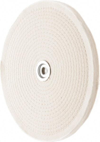 Value Collection - 10" Diam x 1/2" Thick Unmounted Buffing Wheel - 50 Ply, Polishing, 1" Arbor Hole, Hard Density - Eagle Tool & Supply