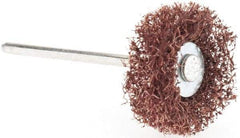Made in USA - 7/8" Diam x 1/4" Thick, Hard Mounted Polishing Wheel - 0 Ply, Coarse Grade, 3/32" Shank Diam - Eagle Tool & Supply