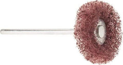 Made in USA - 7/8" Diam x 1/4" Thick, Soft Mounted Polishing Wheel - 0 Ply, Fine Grade, 3/32" Shank Diam - Eagle Tool & Supply