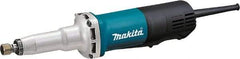 Makita - 1/4" Collet, 29,000 RPM, Inline Handle Electric Die Grinder - 120 Volts, 6.6 Amps, 8.2' Cord - Eagle Tool & Supply