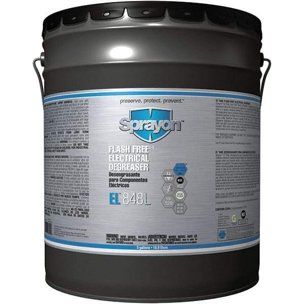 Sprayon - 5 Gallon Pail Electrical Grade Cleaner/Degreaser - 37,000 Volt Dielectric Strength, Nonflammable, Food Grade, Plastic Safe - Eagle Tool & Supply