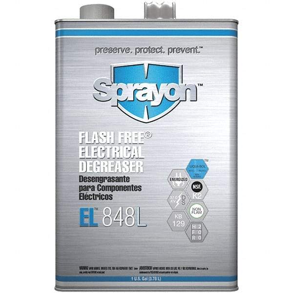 Sprayon - 1 Gallon Can Electrical Grade Cleaner/Degreaser - 37,000 Volt Dielectric Strength, Nonflammable, Food Grade, Plastic Safe - Eagle Tool & Supply