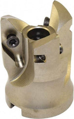 Millstar - 3 Inserts, 42mm Cut Diam, 16mm Arbor Diam, Indexable Square-Shoulder Face Mill - 0/90° Lead Angle, 55mm High, VCGT Insert Compatibility, Series ASMN - Eagle Tool & Supply