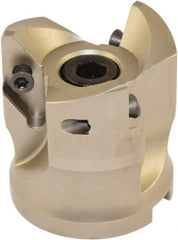 Millstar - 3 Inserts, 2" Cut Diam, 3/4" Arbor Diam, Indexable Square-Shoulder Face Mill - 0/90° Lead Angle, 2-1/8" High, VCGT Insert Compatibility, Series ASMN - Eagle Tool & Supply