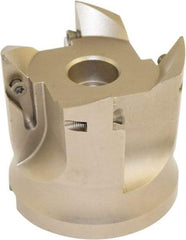 Millstar - 4 Inserts, 63mm Cut Diam, 22mm Arbor Diam, Indexable Square-Shoulder Face Mill - 93° Lead Angle, 60mm High, VCGT Insert Compatibility, Series ASMC - Eagle Tool & Supply