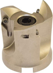 Millstar - 3 Inserts, 2" Cut Diam, 3/4" Arbor Diam, Indexable Square-Shoulder Face Mill - 93° Lead Angle, 2-1/8" High, VCGT Insert Compatibility, Series ASMC - Eagle Tool & Supply