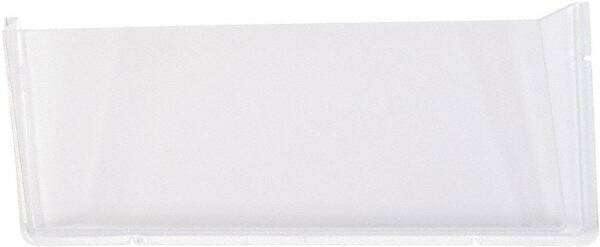 Deflect-o - 17-1/2" Wide x 6-1/2" High x 3" Deep Plastic Wall File - 1 Compartment, Clear - Eagle Tool & Supply