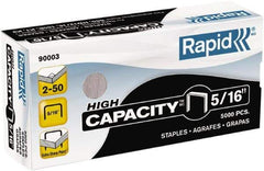 Rapid - 5/16" Leg Length, Galvanized Steel Staplers-Full Strip Desktop Staples - 50 Sheet Capacity, For Use with Rapid S50 High-Capacity SuperFlatClinch Half Strip Desktop Stapler, K1 Pliers, K2 & R90E - Eagle Tool & Supply