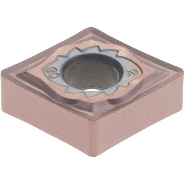 Sandvik Coromant - CNGG432 SGF Grade 1125 Carbide Turning Insert - TiAlN/AlCr2O3 Finish, 80° Diamond, 1/2" Inscr Circle, 3/16" Thick, 1/32" Corner Radius - Eagle Tool & Supply