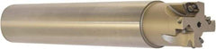 Millstar - 1-1/4" Cut Diam, 1.58" Max Depth, 1-1/4" Shank Diam, Cylindrical Shank Indexable High-Feed End Mill - Screw Holding Method, HFCI-09T3 Insert, HFSS Toolholder, Through Coolant - Eagle Tool & Supply