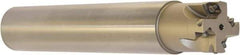 Millstar - 1-1/4" Cut Diam, 1.58" Max Depth, 1-1/4" Shank Diam, Cylindrical Shank Indexable High-Feed End Mill - Screw Holding Method, HFCI-09T3 Insert, HFSS Toolholder, Through Coolant - Eagle Tool & Supply