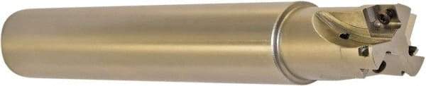 Millstar - 1" Cut Diam, 1.58" Max Depth, 1" Shank Diam, Cylindrical Shank Indexable High-Feed End Mill - Screw Holding Method, HFCI-09T3 Insert, HFSS Toolholder, Through Coolant - Eagle Tool & Supply
