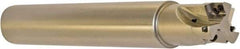 Millstar - 1" Cut Diam, 1.58" Max Depth, 1" Shank Diam, Cylindrical Shank Indexable High-Feed End Mill - Screw Holding Method, HFCI-09T3 Insert, HFSS Toolholder, Through Coolant - Eagle Tool & Supply
