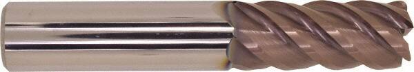 Millstar - 5/8", 5 Flute, Single End, Solid Carbide, 0.06" Corner Radius End Mill - 3-1/2" OAL, Right Hand Flute, 1-9/16" LOC, Right Hand Cut - Eagle Tool & Supply