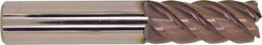 Millstar - 5/8", 5 Flute, Single End, Solid Carbide, 0.06" Corner Radius End Mill - 3-1/2" OAL, Right Hand Flute, 1-9/16" LOC, Right Hand Cut - Eagle Tool & Supply