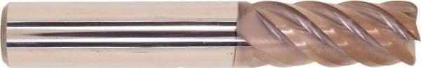 Millstar - 12mm, 5 Flute, Single End, Solid Carbide, 1mm Corner Radius End Mill - 76mm OAL, Right Hand Flute, 30mm LOC, Right Hand Cut - Eagle Tool & Supply